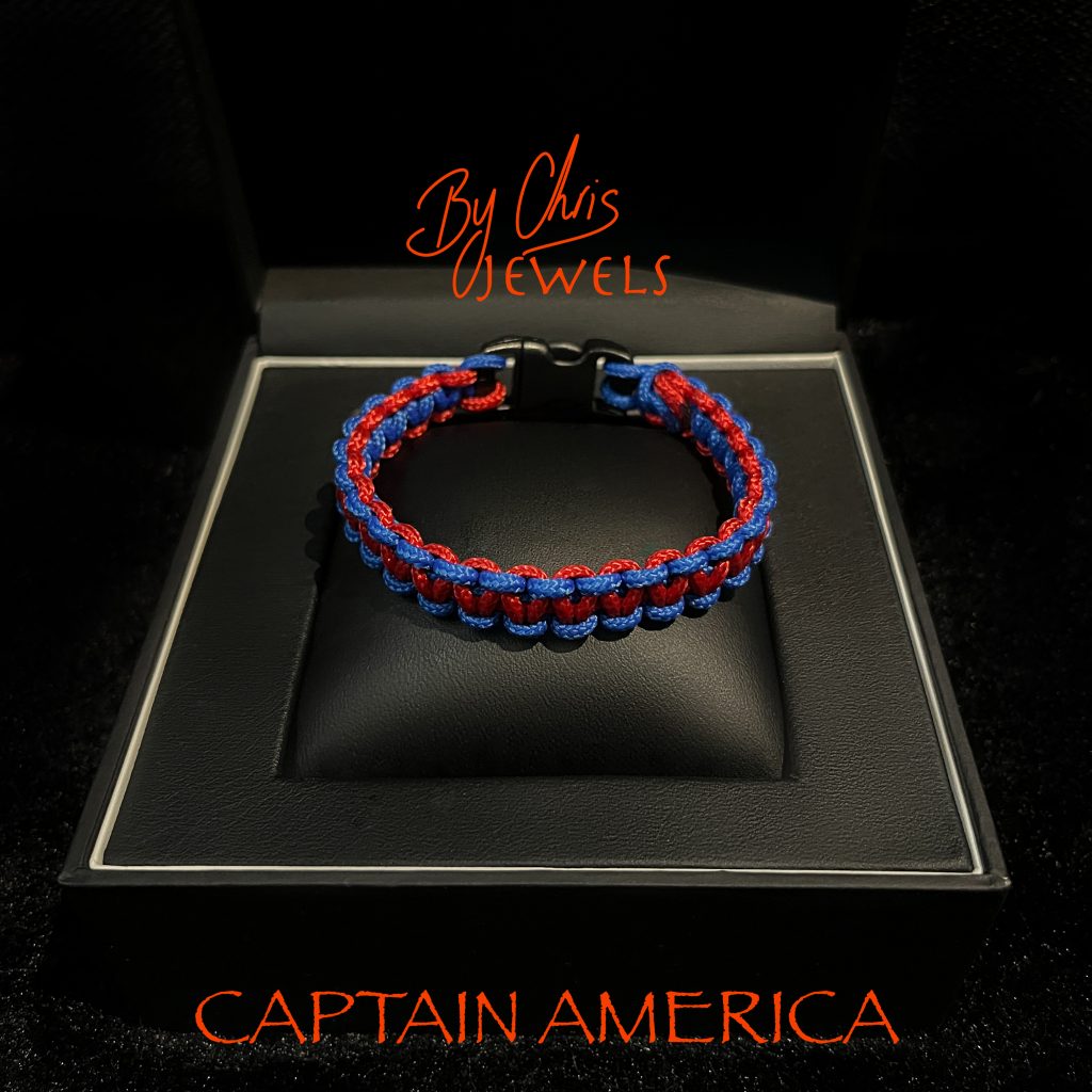 bracelet en paracorde captain America